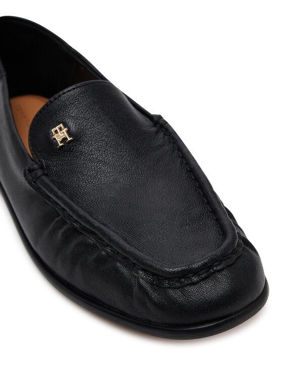 Tommy Hilfiger Tommy Hilfiger Halbschuhe Soft Leather Squared Toe Loafer FW0FW08412 Schwarz