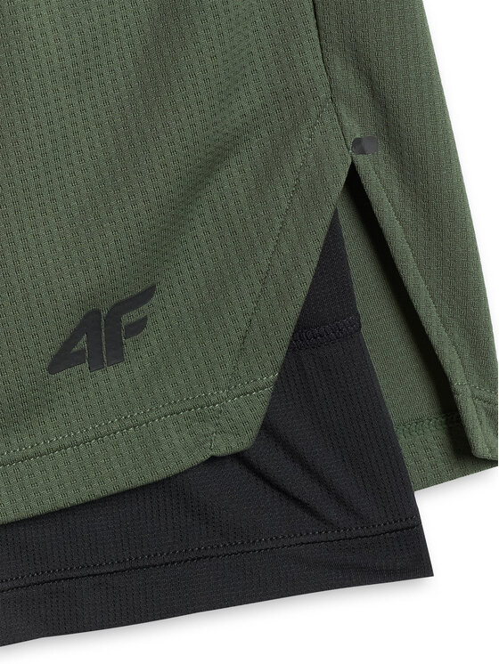 4F 4F Szorty sportowe ATHLETIC Khaki Regular Fit