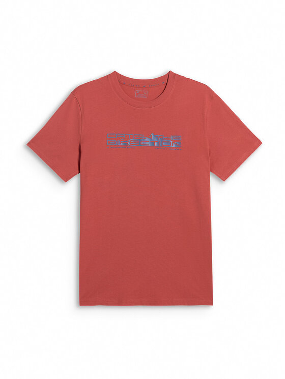 4F 4F T-Shirt TREKKING Koralowy Regular Fit