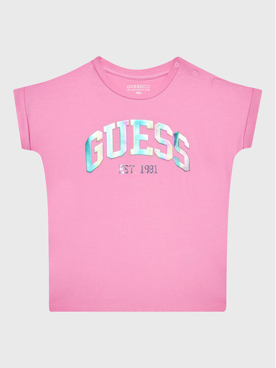 Guess Majica K3RI25 K6YW1 Roza Regular Fit