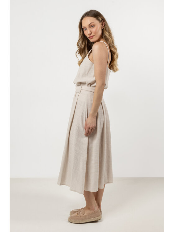Awama Awama Spódnica A723 Beżowy Basic Fit