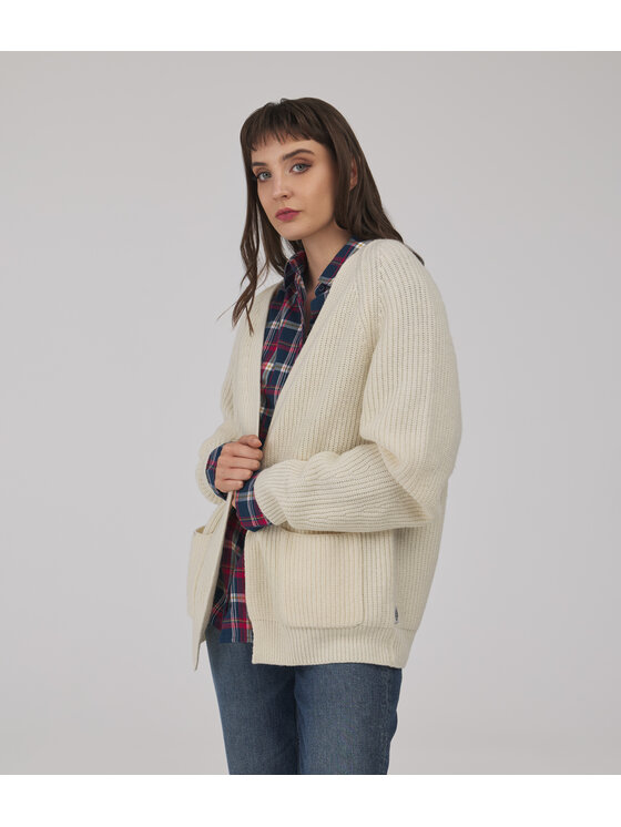Lee Cooper Lee Cooper Sweter SANDRA Kremowy Oversize