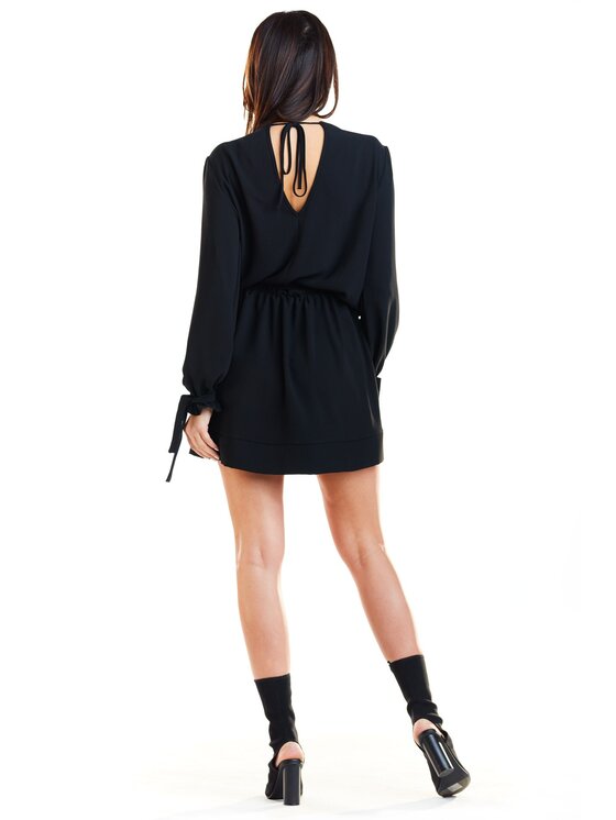Awama Awama Sukienka letnia A268 Czarny Basic Fit