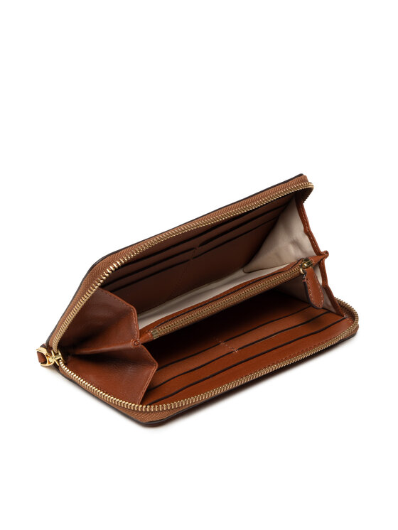 LAUREN RALPH LAUREN Lauren Ralph Lauren Velika ženska denarnica Zip Cont Wlt 432876730004 Rjava