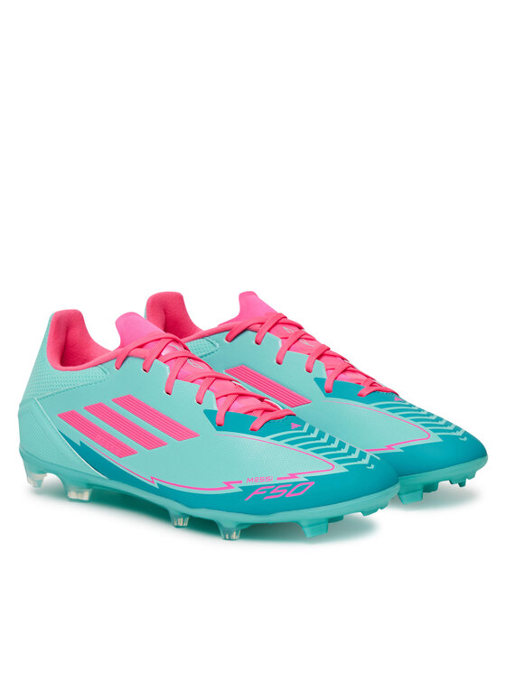 adidas adidas Buty do piłki nożnej F50 League Messi Firm/Multi-Ground IH0928 Turkusowy