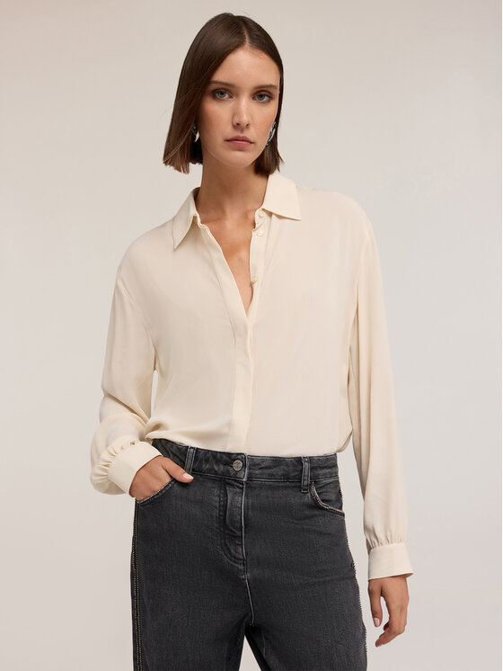 Motivi Motivi Camicia 5392W000495N001 Bianco Regular Fit