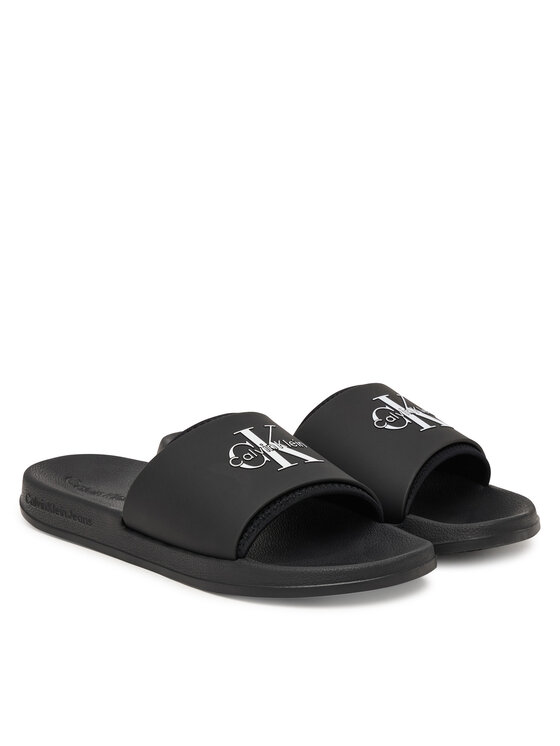 Calvin Klein Calvin Klein Iešļūcenes Ess Slide Rubber Neoprene HM0HM02229 Melns