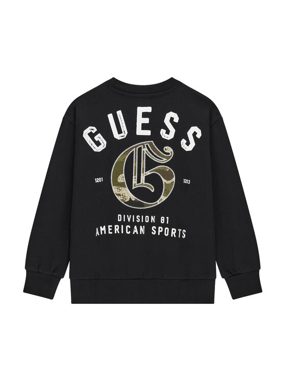 Guess Guess Džemperis ar kapuci L6YQ04 K4026 Melns Regular Fit
