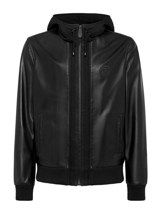 PHILIPP PLEIN PHILIPP PLEIN Giacca di pelle 3017 Nero Regular Fit