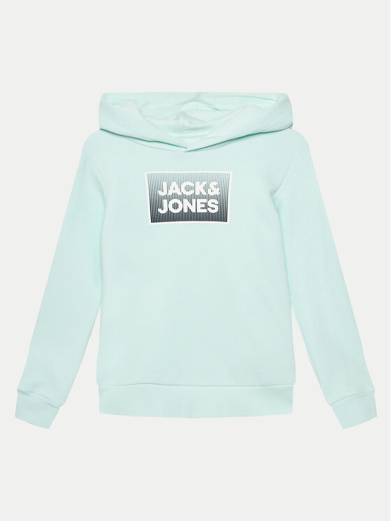 Jack&Jones Junior Džemperis ar kapuci Steel 12249653 Zaļš Regular Fit