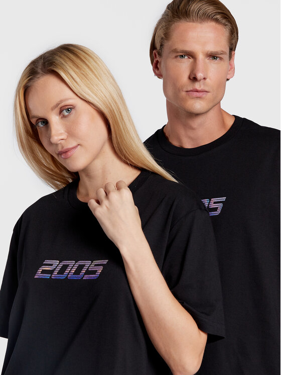 2005 2005 T-Shirt Unisex Holo Μαύρο Relaxed Fit