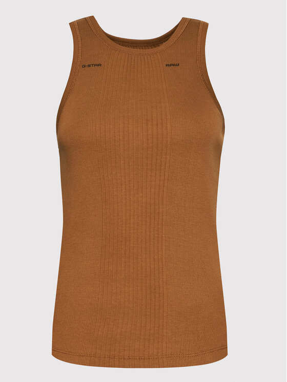 G-Star Raw G-Star Raw Top Engineered Rib D19323-C678-C740 Smeđa Slim Fit