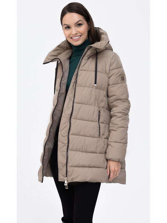Tiffi Tiffi Kurtka damska LADY M Beżowy Regular Fit