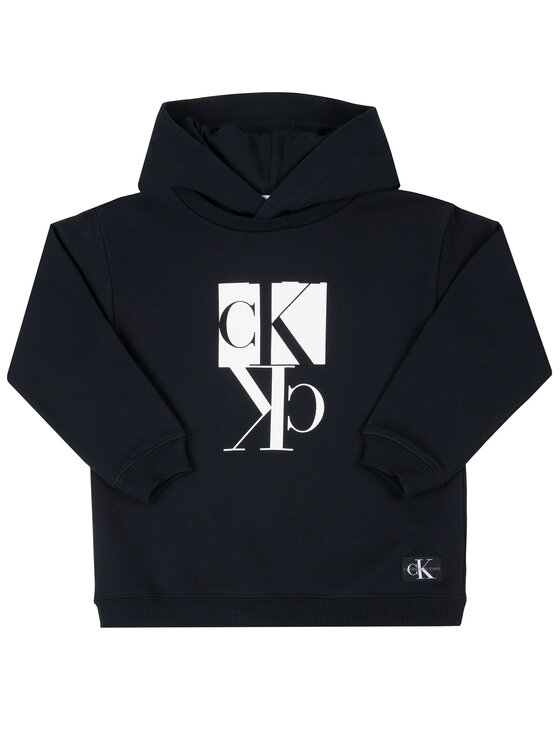 Calvin Klein Jeans Sweatshirt Mirror Monogram IB0IB00389 Noir Regular Fit Modivo