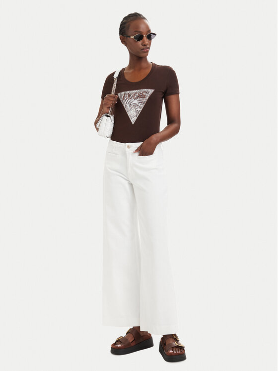 Guess Guess Jeans W6GB15 W1886 Creme Wide Leg