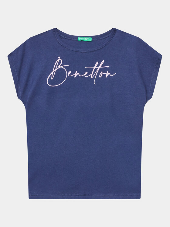 United Colors Of Benetton Tricou 3I1XC10C0 Bleumarin Regular Fit