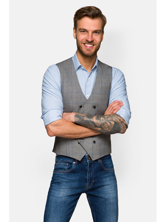 Lancerto Lancerto Kamizelka 2 Szary Regular Fit