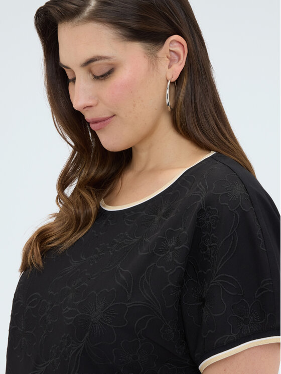Fiorella Rubino Fiorella Rubino T-shirt G08ML009089N033 Nero Regular Fit