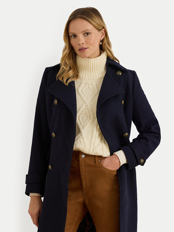 LAUREN RALPH LAUREN LAUREN RALPH LAUREN Palton de lână 297P04150002 Bleumarin Regular Fit