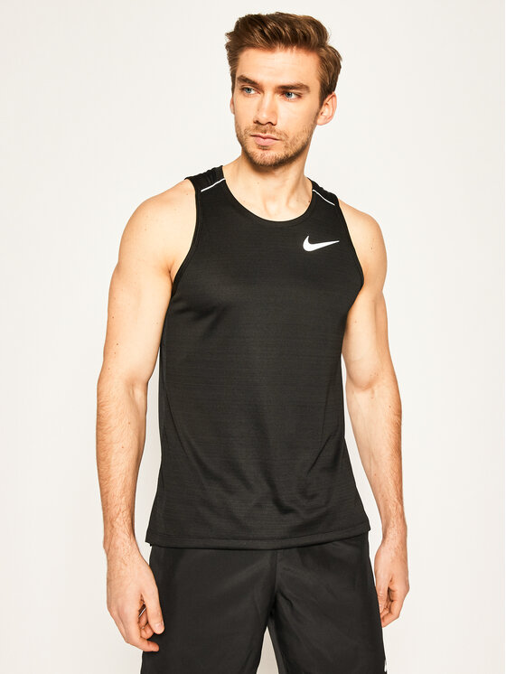 Nike Tank Top Miler AJ7562 Schwarz Standard Fit Modivo