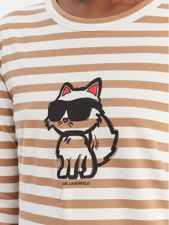 KARL LAGERFELD KARL LAGERFELD Bluse A1W17137 Beige Regular Fit