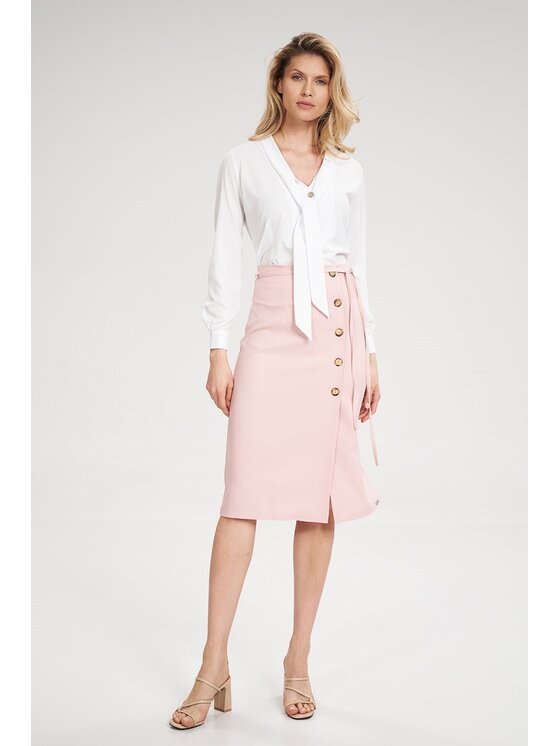 FIGL FIGL Spódnica midi M697 Różowy Bodycon Fit