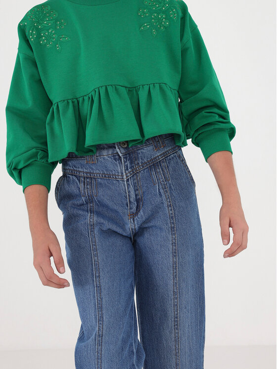 Pantaloni di tessuto 6584 Blu scuro