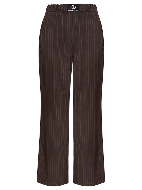 Magda Matyja Magda Matyja Spodnie materiałowe Roberta Trousers Brązowy Slim Fit