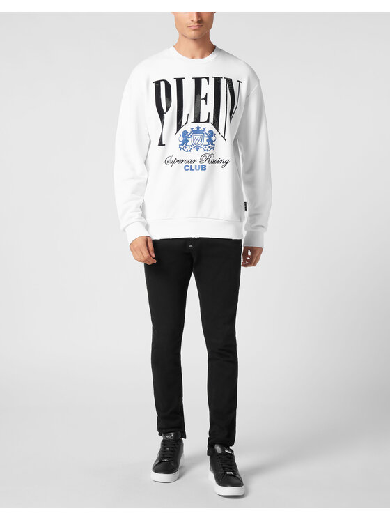 PHILIPP PLEIN PHILIPP PLEIN Bluza 22623 Biały Regular Fit