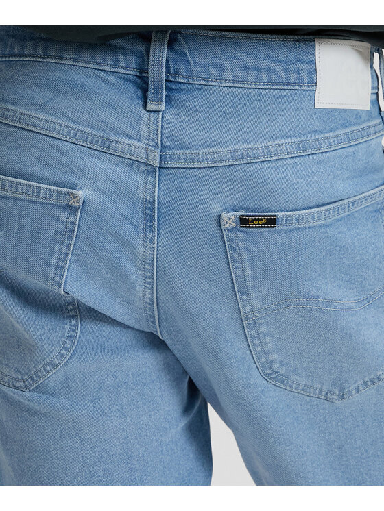 Lee Lee Szorty jeansowe 5 Pocket Short Niebieski Slim Fit