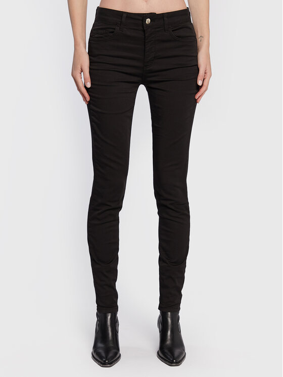 Pantaloni di tessuto WF2362 T8191 Nero Skinny Fit