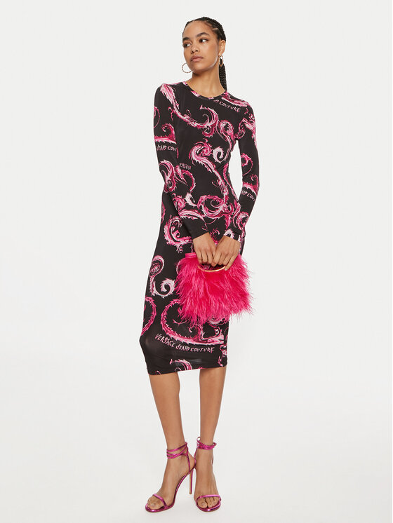 Versace Jeans Couture Versace Jeans Couture Rochie de zi 77HAO9B0 JS358 Roz Slim Fit