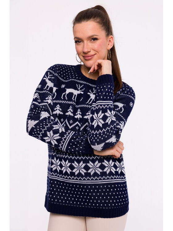Made of Emotion Made of Emotion Maglione MXS09 Blu scuro Comfort Fit