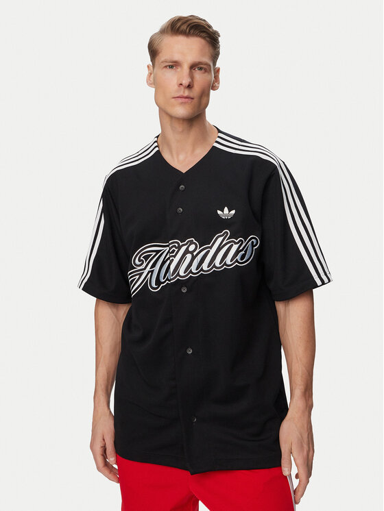 adidas adidas Marškinėliai Summer League Varsity Baseball KE2244 Juoda Oversize