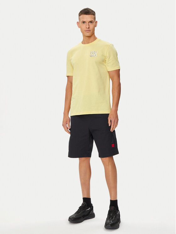 HUGO Hugo T-Shirt Detzington241 50508944 Żółty Regular Fit