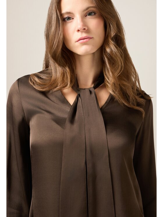 Oltre Oltre Blusa 2091R003186N032 Marrone Regular Fit