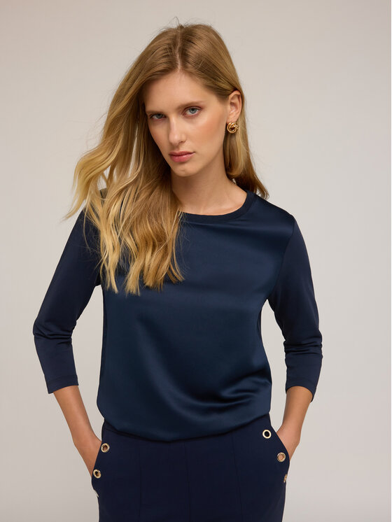 Motivi Motivi T-shirt G064W703440N034 Blu Regular Fit