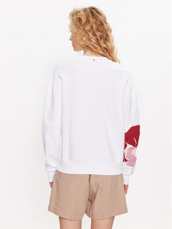 Felpa 50489524 Bianco Relaxed Fit