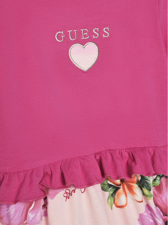 Guess Guess Φόρεμα καθημερινό K6GK01 K6YW4 Ροζ Regular Fit