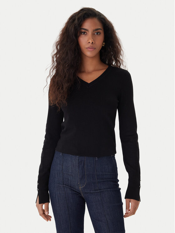 Guess Guess Megztinis W2YR31 Z2V62 Juoda Regular Fit