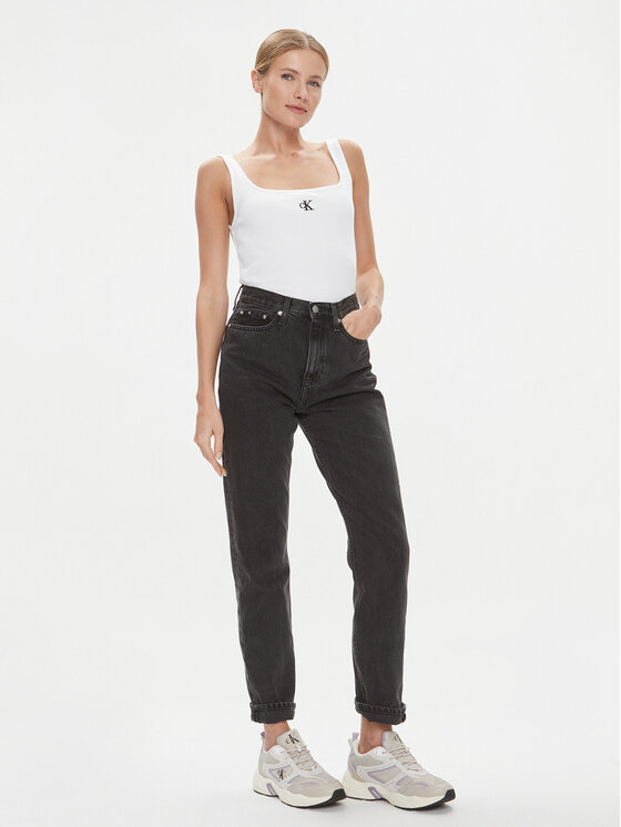 Calvin Klein Jeans Calvin Klein Jeans Top J20J223192 Alb Relaxed Fit