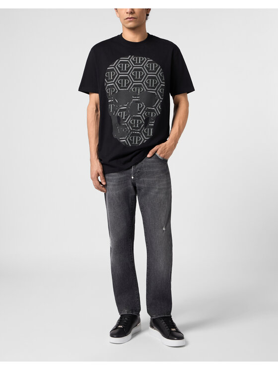 PHILIPP PLEIN PHILIPP PLEIN Tričko 31114 Čierna Regular Fit