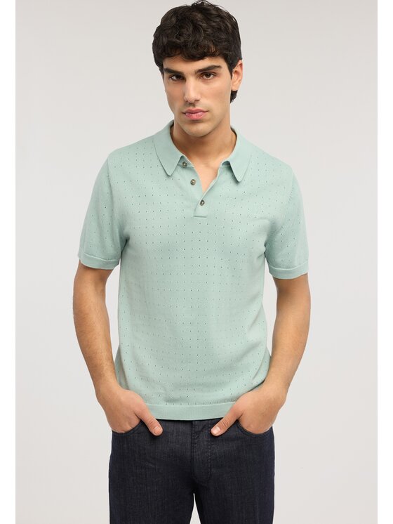 Trussardi Trussardi Sweter M0578000062N014 Turkusowy Regular Fit