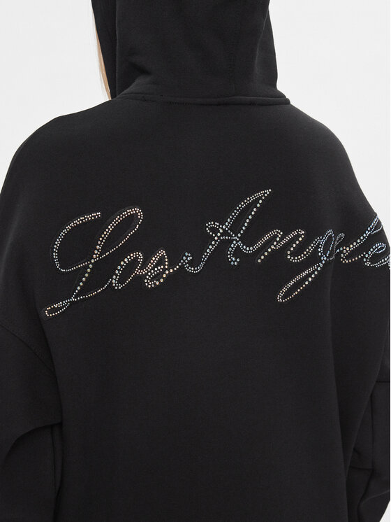 Guess Guess Μπλούζα W4RQ05 K9Z21 Μαύρο Regular Fit