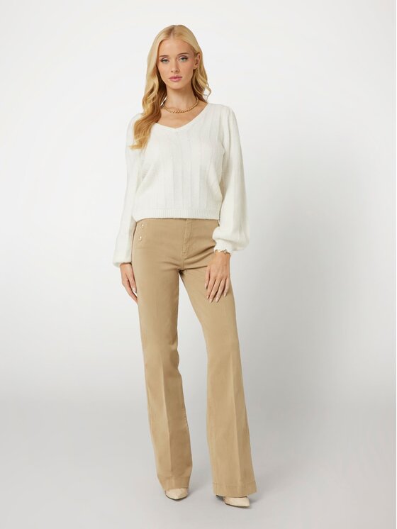 Guess Guess Sweter 169465 Biały Classic Fit