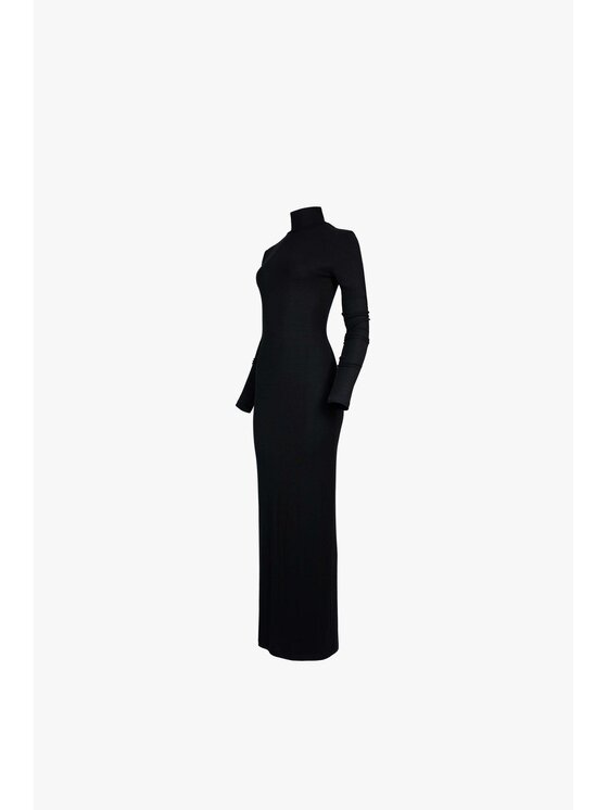 LE POSSÉ LE POSSÉ Φόρεμα υφασμάτινο SMZOP Μαύρο Slim Fit