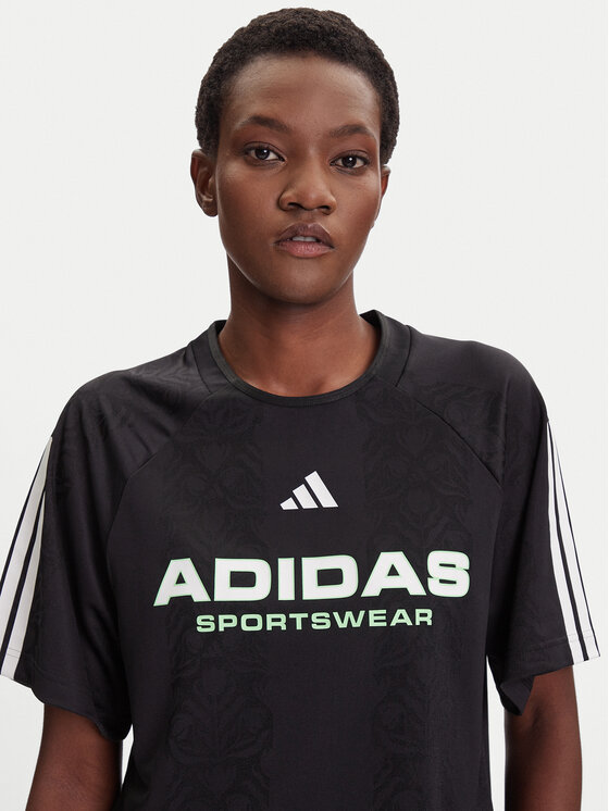 adidas adidas Tričko Tiro x Common Goal Jacquard JL9212 Čierna Loose Fit