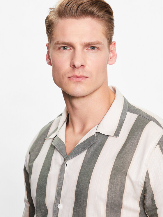 Lindbergh Lindbergh Риза 30-203419 Зелен Relaxed Fit