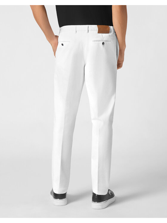 PHILIPP PLEIN PHILIPP PLEIN Chino nohavice 20139 Biela Chino Fit