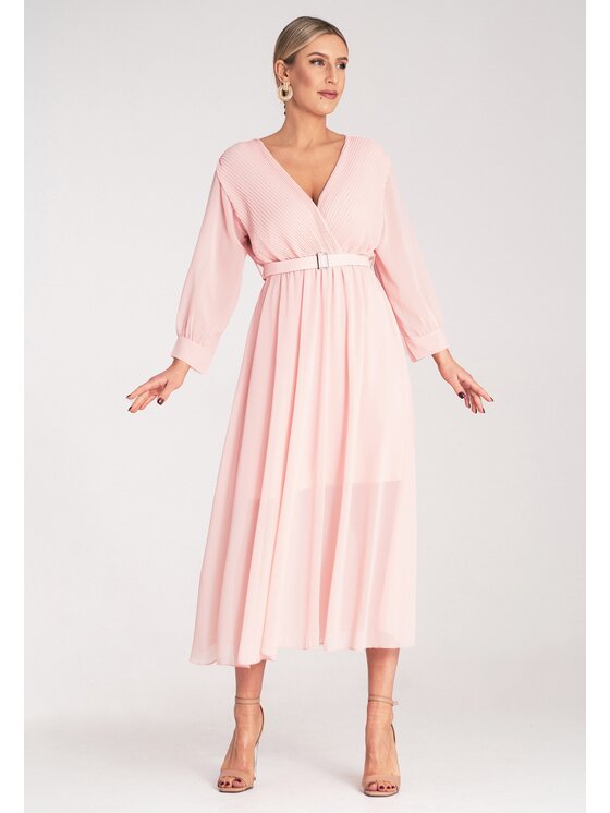 FIGL FIGL Sukienka koktajlowa M1141 Różowy Feminine Fit